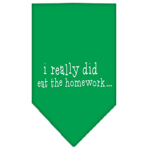 I really did eat the Homework Screen Print Bandana Emerald Green Small