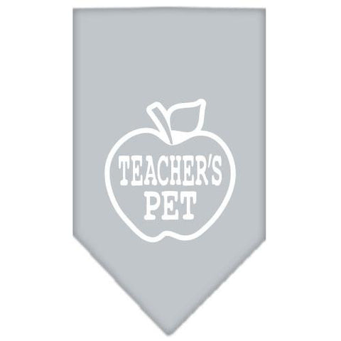 Teachers Pet Screen Print Bandana Grey Large