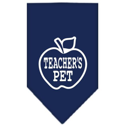 Teachers Pet Screen Print Bandana Navy Blue Small