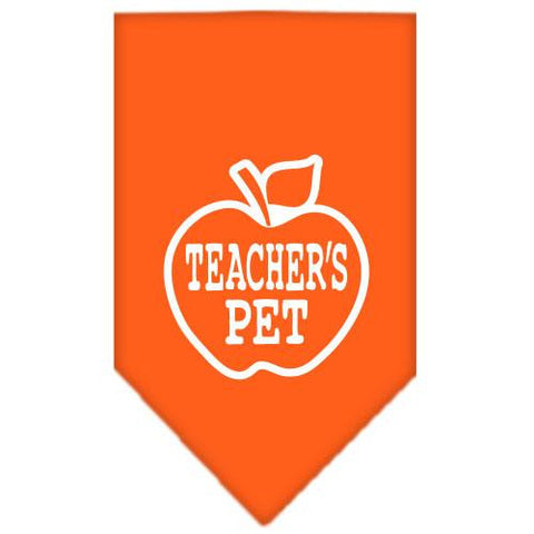 Teachers Pet Screen Print Bandana Orange Small