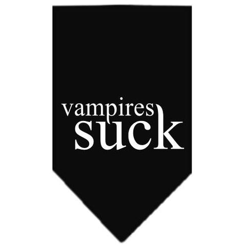 Vampires Suck Screen Print Bandana Black Small