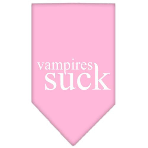 Vampires Suck Screen Print Bandana Light Pink Small