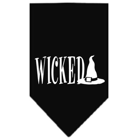 Wicked Screen Print Bandana Black Large