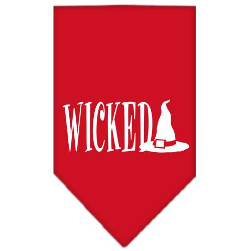 Wicked Screen Print Bandana Red Large