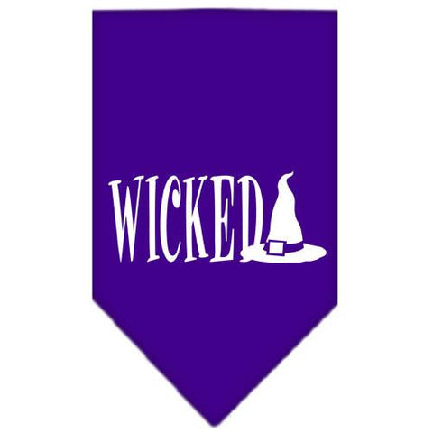 Wicked Screen Print Bandana Purple Small