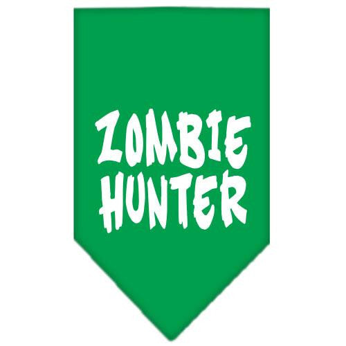 Zombie Hunter Screen Print Bandana Emerald Green Small