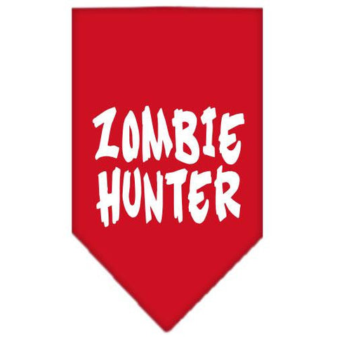 Zombie Hunter Screen Print Bandana Red Small