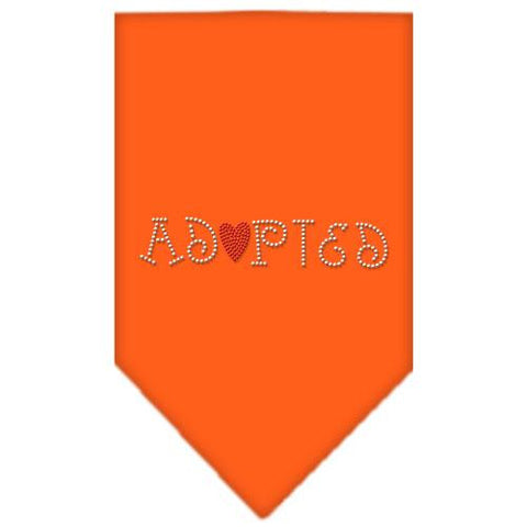 Adopted Rhinestone Bandana Orange Large