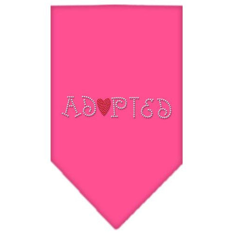 Adopted Rhinestone Bandana Bright Pink Small