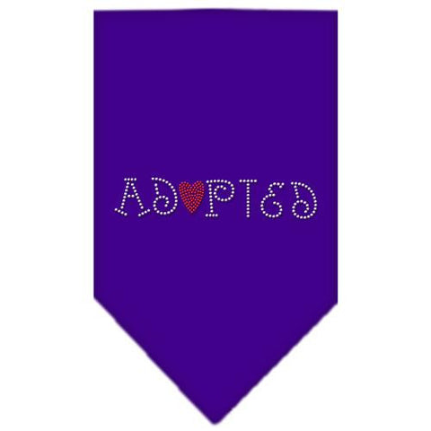 Adopted Rhinestone Bandana Purple Small