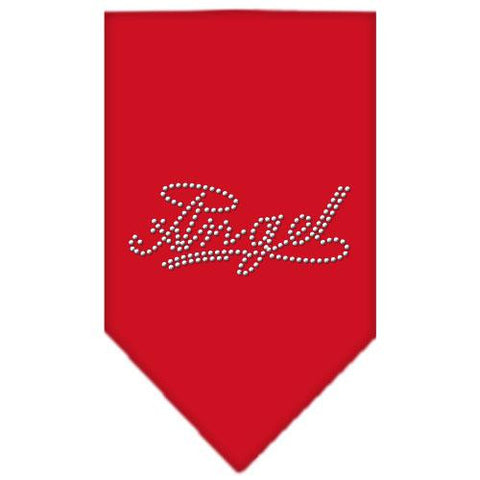 Angel Rhinestone Bandana Red Large