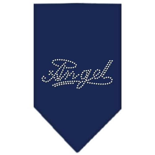 Angel Rhinestone Bandana Navy Blue Small