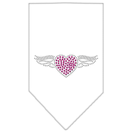 Aviator Rhinestone Bandana White Large