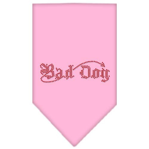 Bad Dog Rhinestone Bandana Light Pink Small