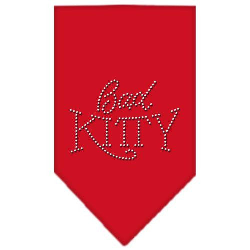 Bad Kitty Rhinestone Bandana Red Small