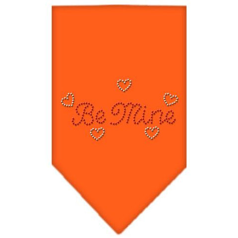 Be Mine Rhinestone Bandana Orange Small