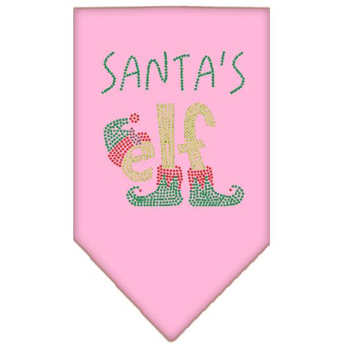 Santa's Elf Rhinestone Bandana Light Pink Large