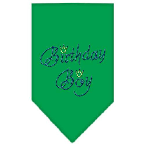 Birthday Boy Rhinestone Bandana Emerald Green Small