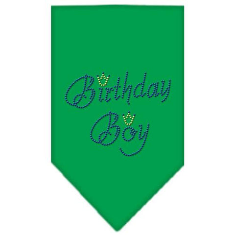 Birthday Boy Rhinestone Bandana Emerald Green Small