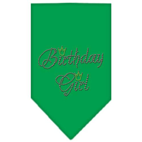 Birthday Girl Rhinestone Bandana Emerald Green Large