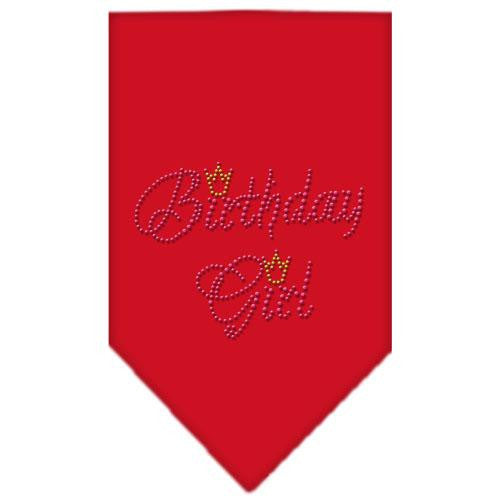 Birthday Girl Rhinestone Bandana Red Small