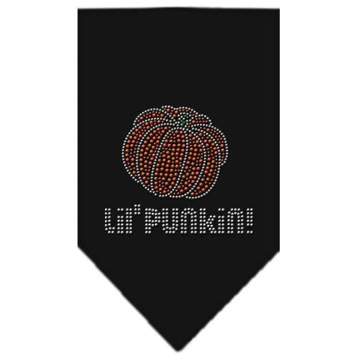 Lil Punkin Rhinestone Bandana Black Large