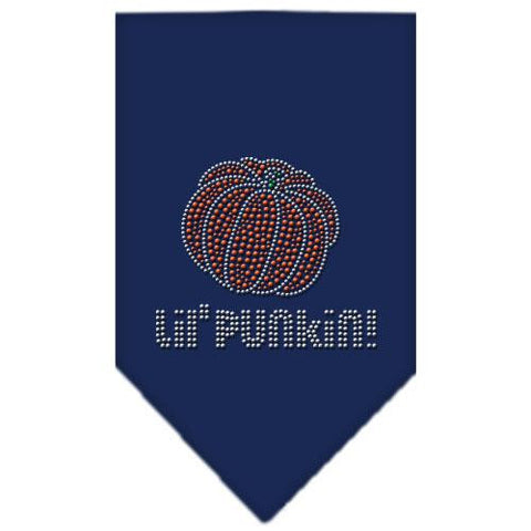 Lil Punkin Rhinestone Bandana Navy Blue large