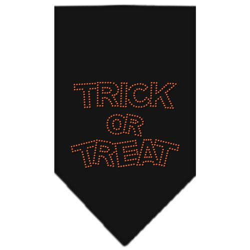 Trick or Treat Rhinestone Bandana Black Large