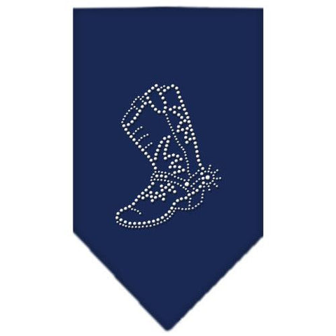 Boot Rhinestone Bandana Navy Blue large