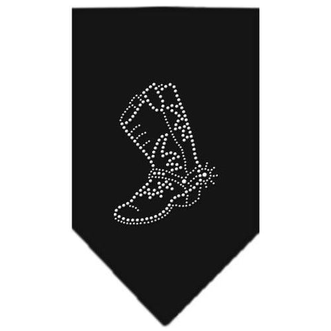 Boot Rhinestone Bandana Black Small