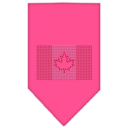 Canadian Flag Rhinestone Bandana Bright Pink Small