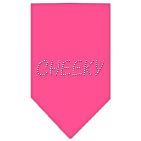 Cheeky Rhinestone Bandana Bright Pink Large