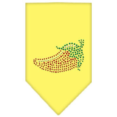 Chili Pepper Rhinestone Bandana Yellow Large