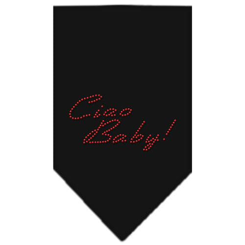 Ciao Baby Rhinestone Bandana Black Large