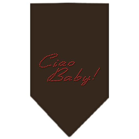 Ciao Baby Rhinestone Bandana Cocoa Large