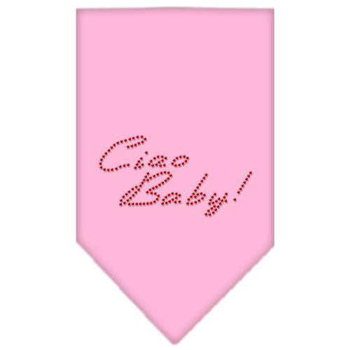 Ciao Baby Rhinestone Bandana Light Pink Small