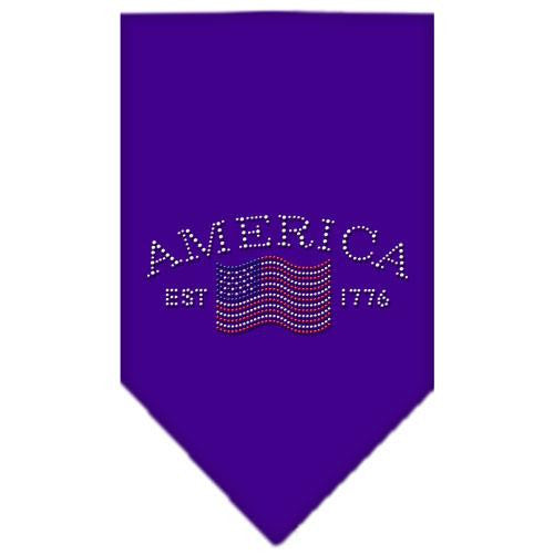 Classic American Rhinestone Bandana Purple Small