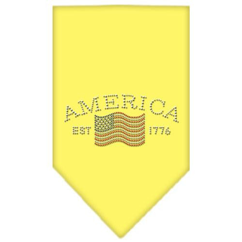 Classic American Rhinestone Bandana Yellow Small