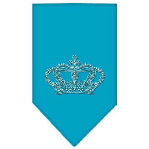 Crown Rhinestone Bandana Turquoise Small