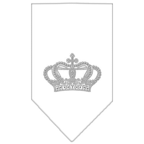 Crown Rhinestone Bandana White Small