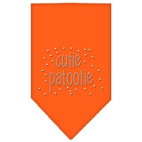 Cutie Patootie Rhinestone Bandana Orange Large