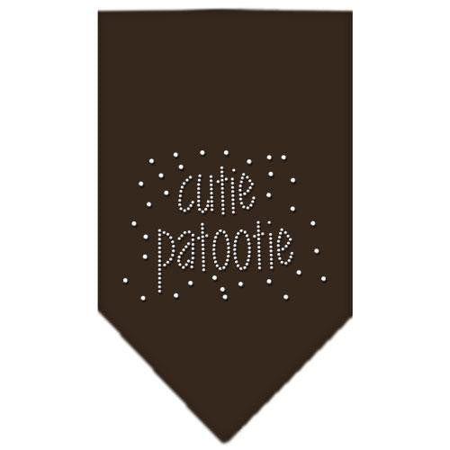 Cutie Patootie Rhinestone Bandana Cocoa Small