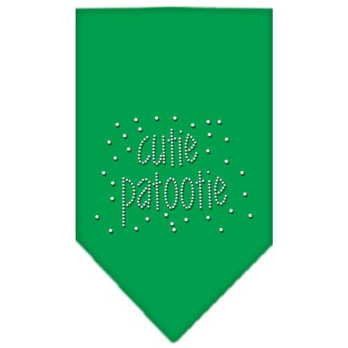 Cutie Patootie Rhinestone Bandana Emerald Green Small