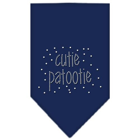 Cutie Patootie Rhinestone Bandana Navy Blue Small