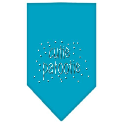 Cutie Patootie Rhinestone Bandana Turquoise Small