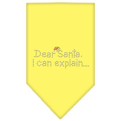 Dear Santa Rhinestone Bandana Yellow Small