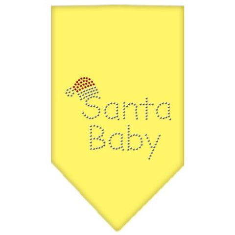 Santa Baby Rhinestone Bandana Yellow Small