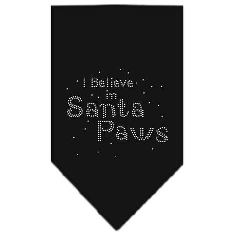 Santa Paws Rhinestone Bandana Black Small