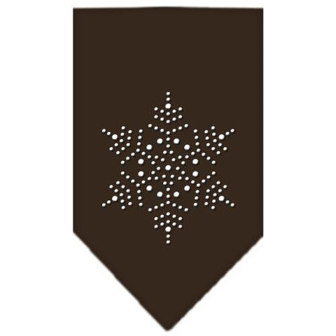 Snowflake Rhinestone Bandana Cocoa Large