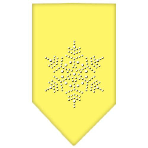 Snowflake Rhinestone Bandana Yellow Large